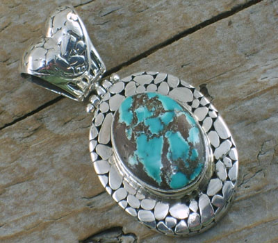 Turquoise & Sterling Silver Pendant
